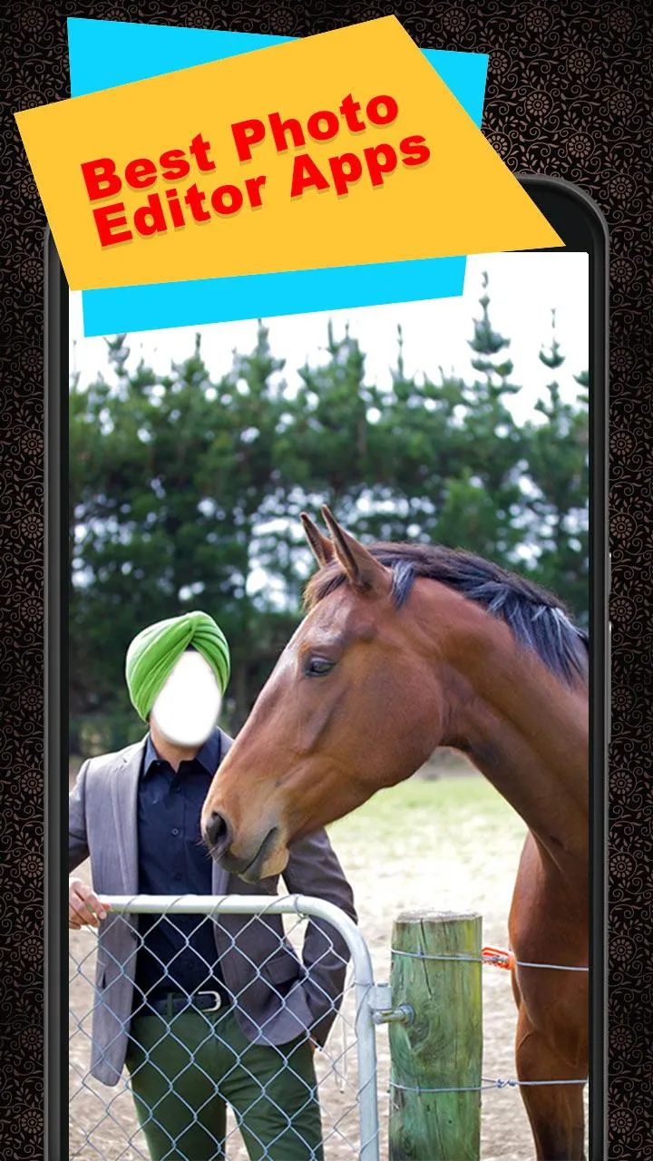 Horse With Man Photo Suit | Indus Appstore | Screenshot