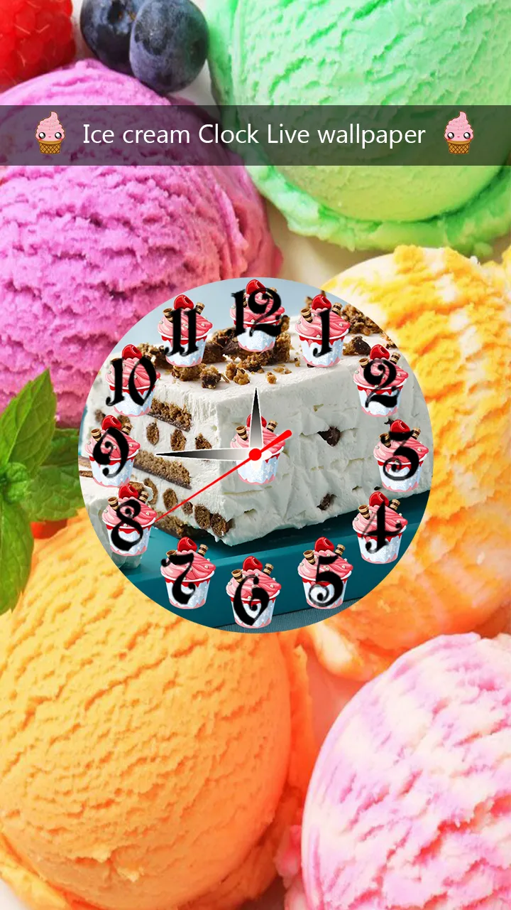 Ice cream Clock Live Wallpaper | Indus Appstore | Screenshot