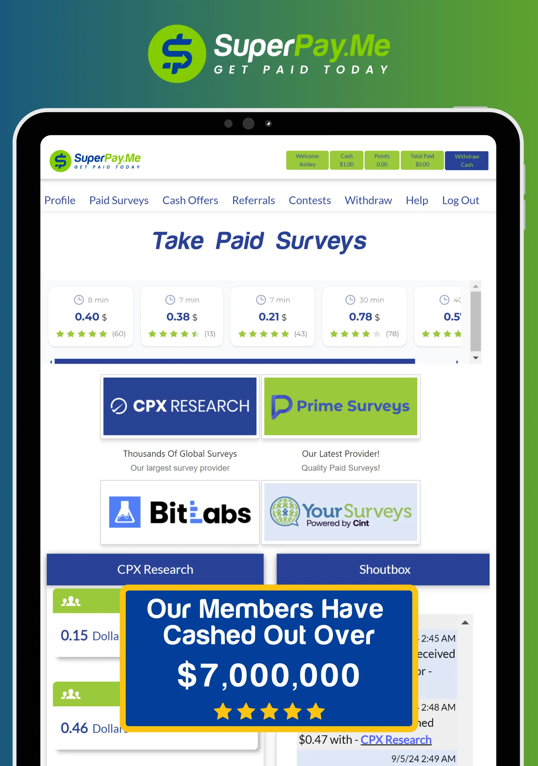 SuperPayMe: Paid Cash Surveys | Indus Appstore | Screenshot