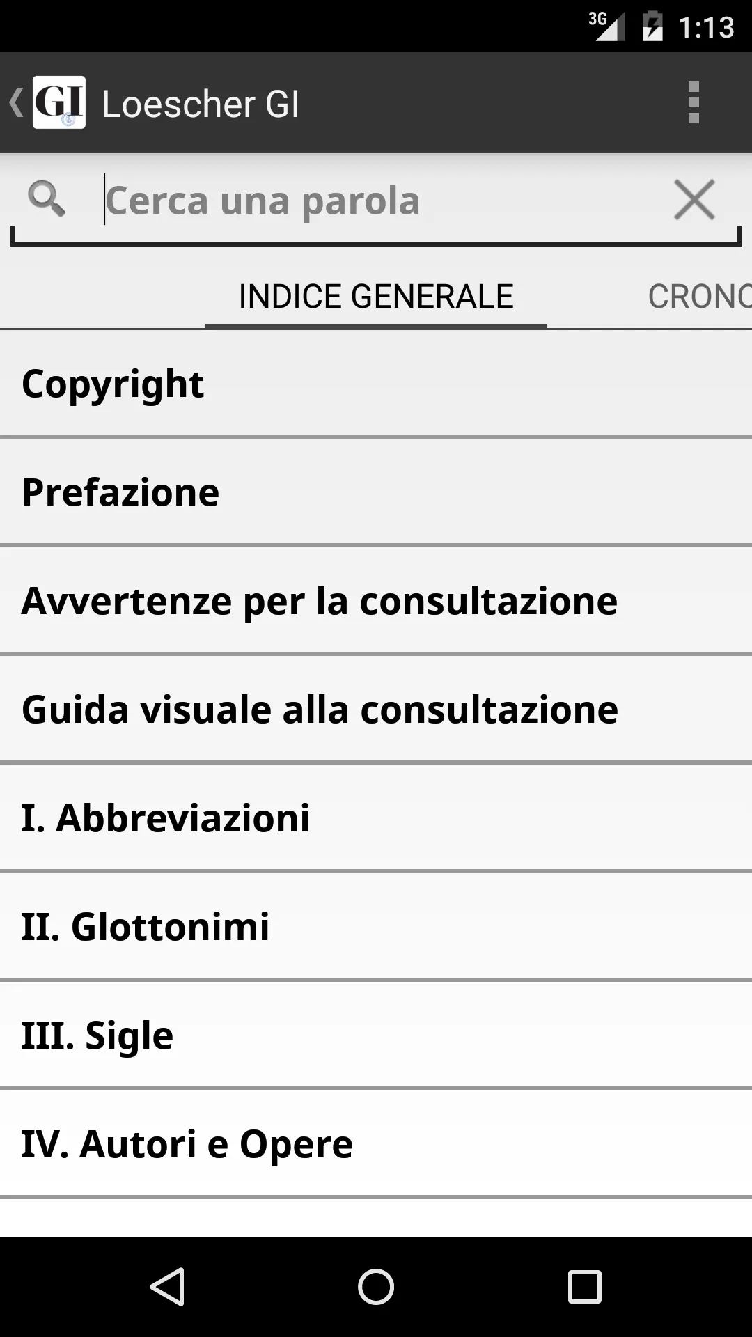 GI Vocabolario di lingua greca | Indus Appstore | Screenshot