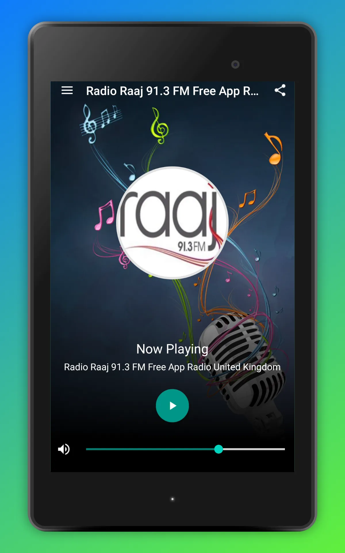 Radio Raaj 91.3 FM App | Indus Appstore | Screenshot