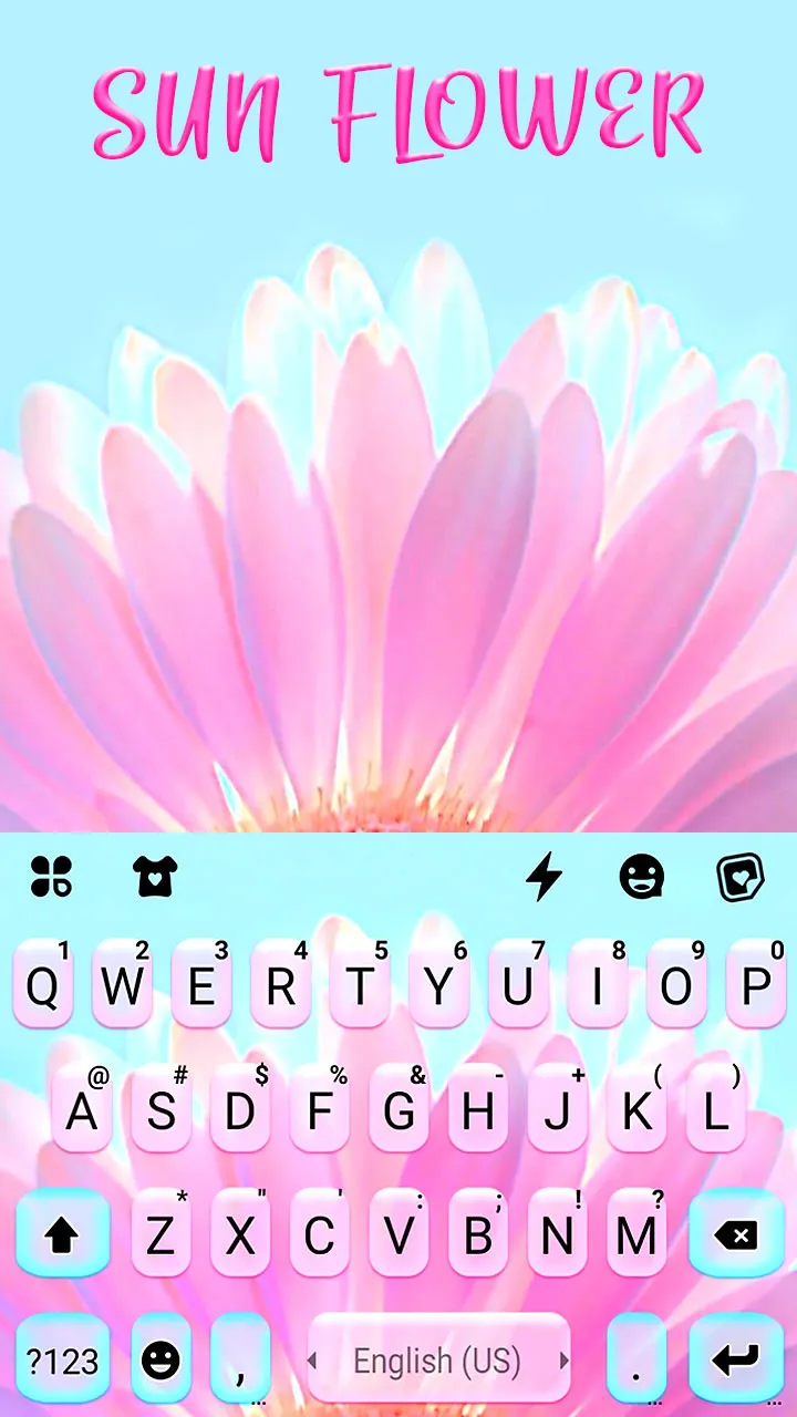 Pink Pedals Keyboard Theme | Indus Appstore | Screenshot