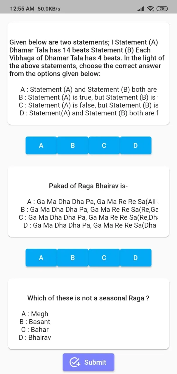 CBSE Music Notes, MCQ Tests | Indus Appstore | Screenshot