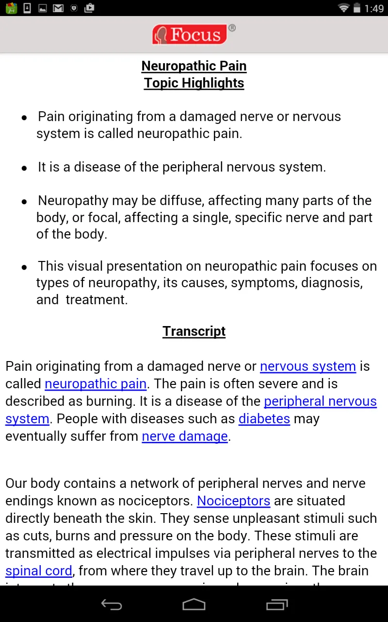 Neuropathic Pain | Indus Appstore | Screenshot