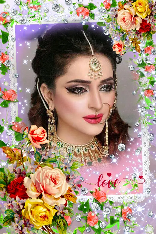 Rose flower photo frame | Indus Appstore | Screenshot
