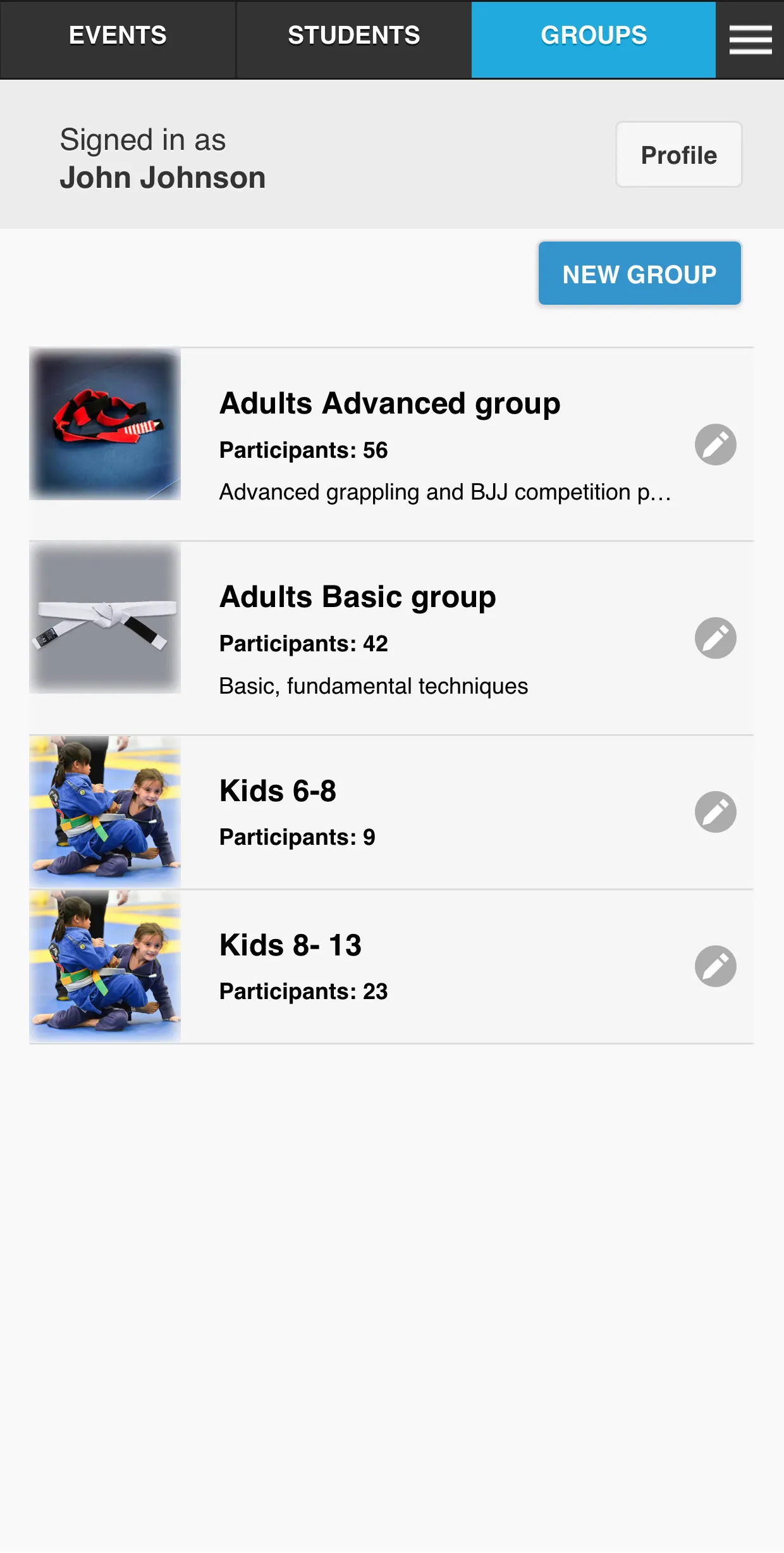 GroupMan BJJ | Indus Appstore | Screenshot