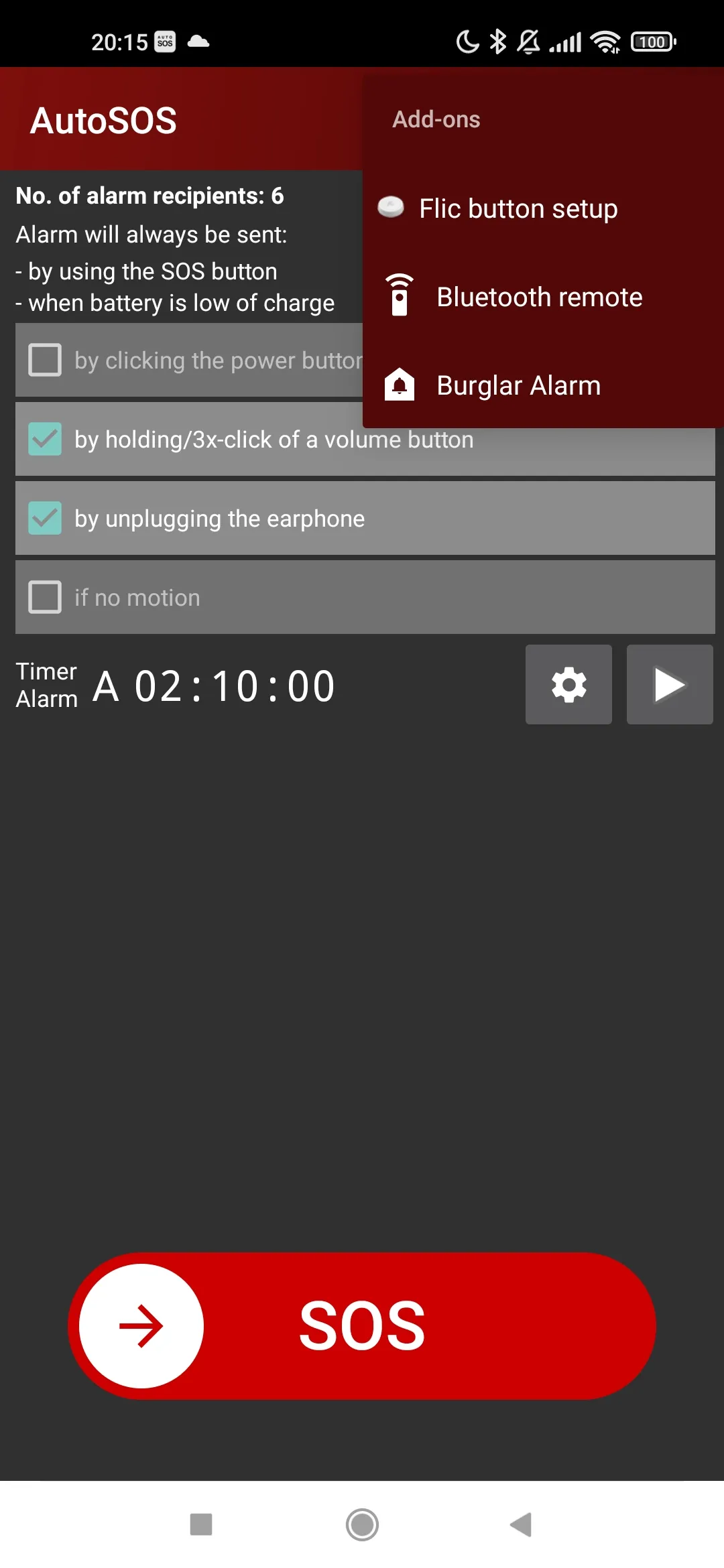 AutoSOS: Automatic SOS Alarms | Indus Appstore | Screenshot