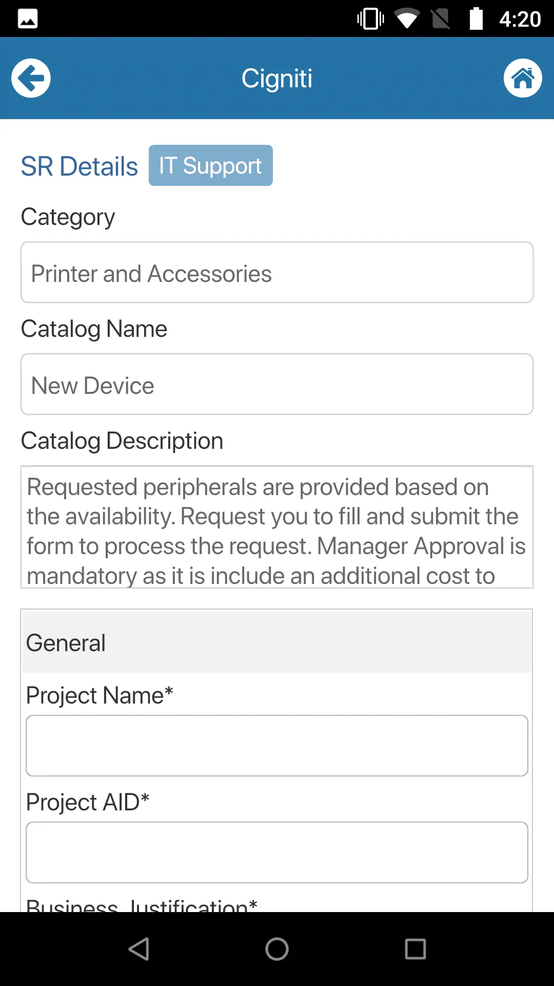 Cigniti IT Service Management | Indus Appstore | Screenshot