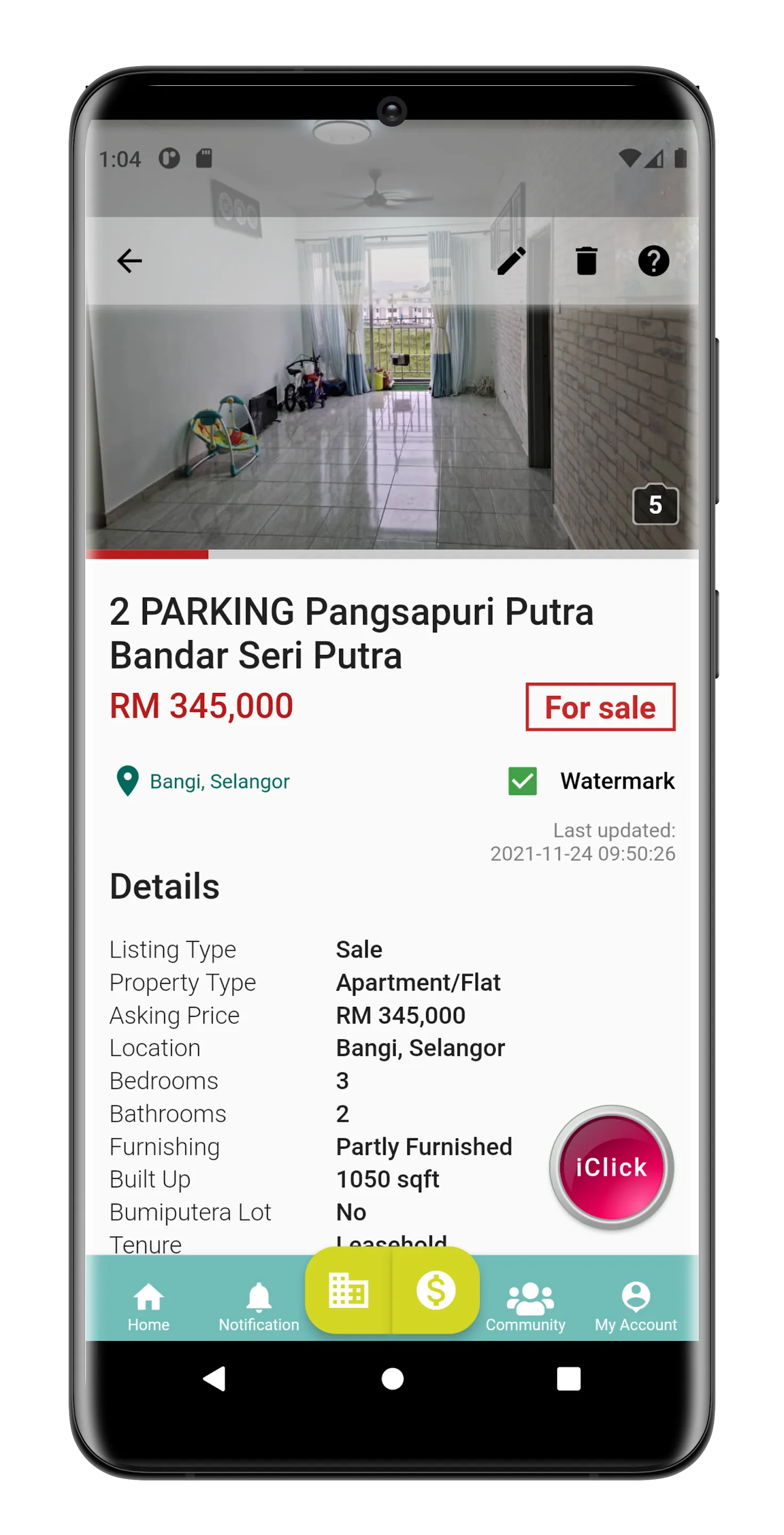 iClick Property | Indus Appstore | Screenshot