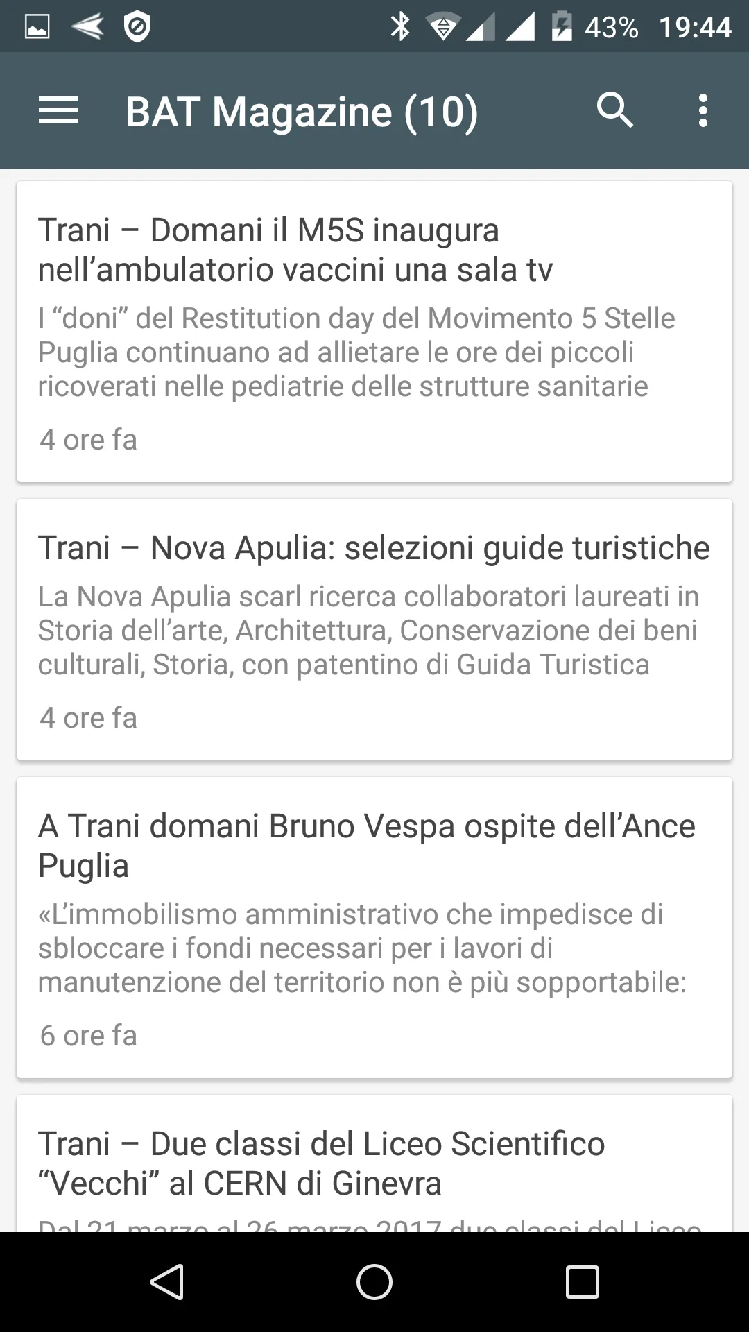 Trani notizie locali | Indus Appstore | Screenshot