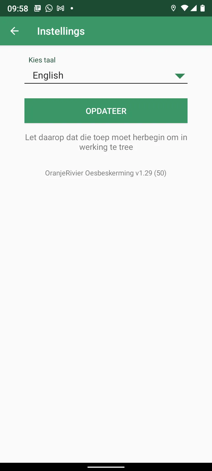 OranjeRivier Oesbeskerming | Indus Appstore | Screenshot