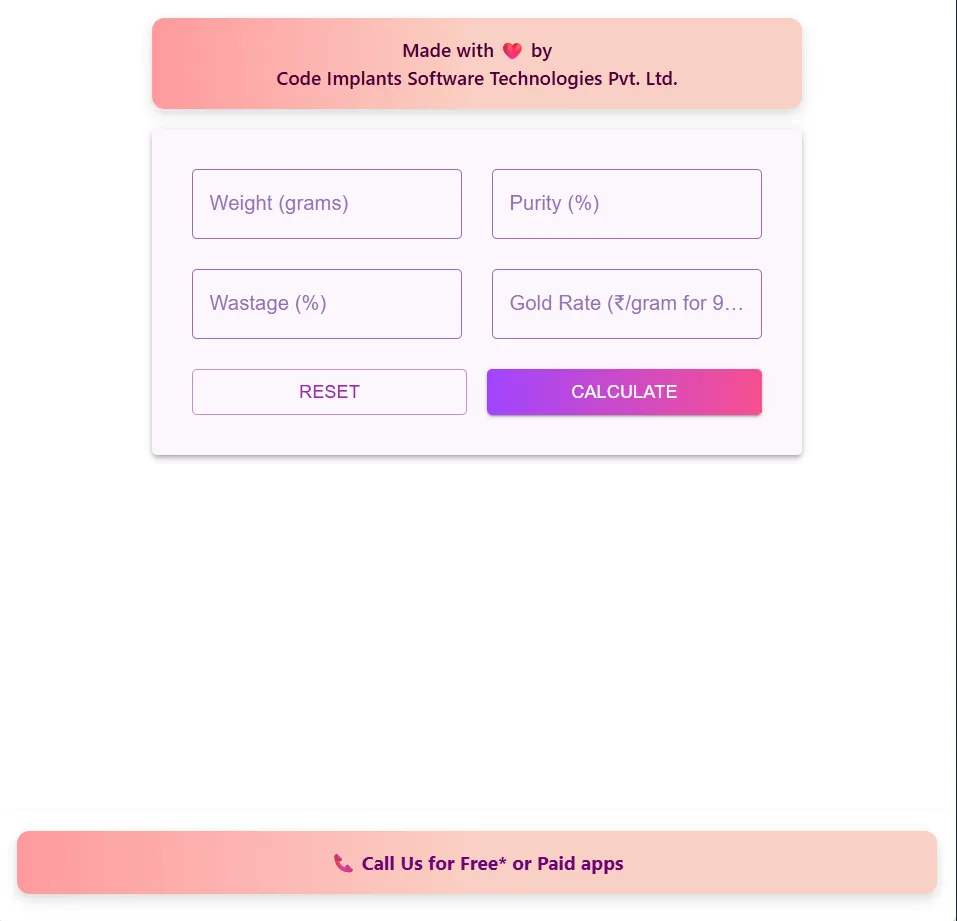 Gold Calculator | Indus Appstore | Screenshot