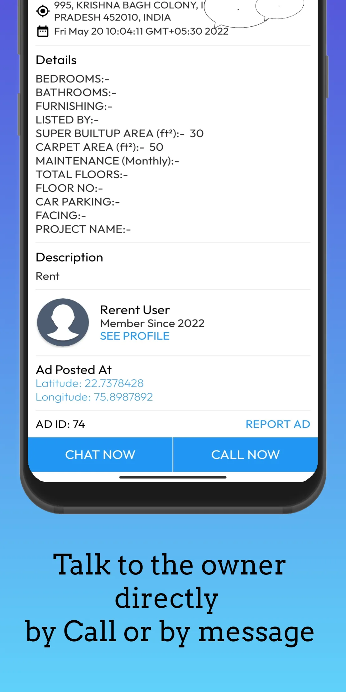 Rent Room House Mobile Job Car | Indus Appstore | Screenshot