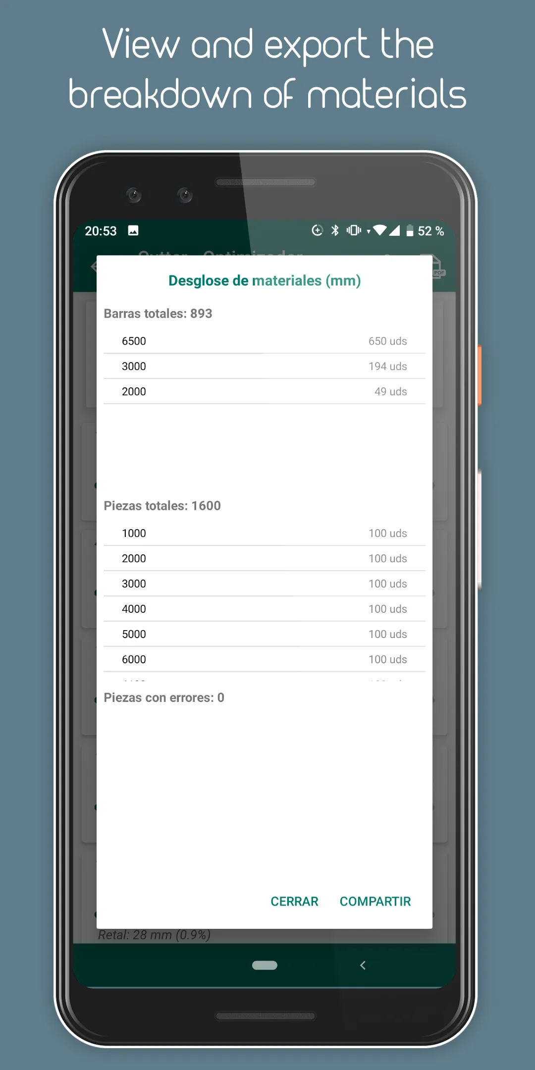 Cutter - Cutting optimizer | Indus Appstore | Screenshot