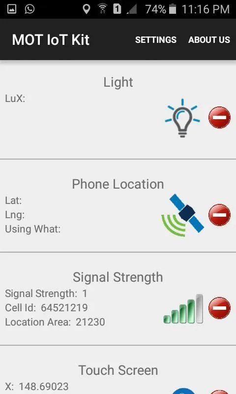 MasterOfThings IoT Mobile Kit | Indus Appstore | Screenshot