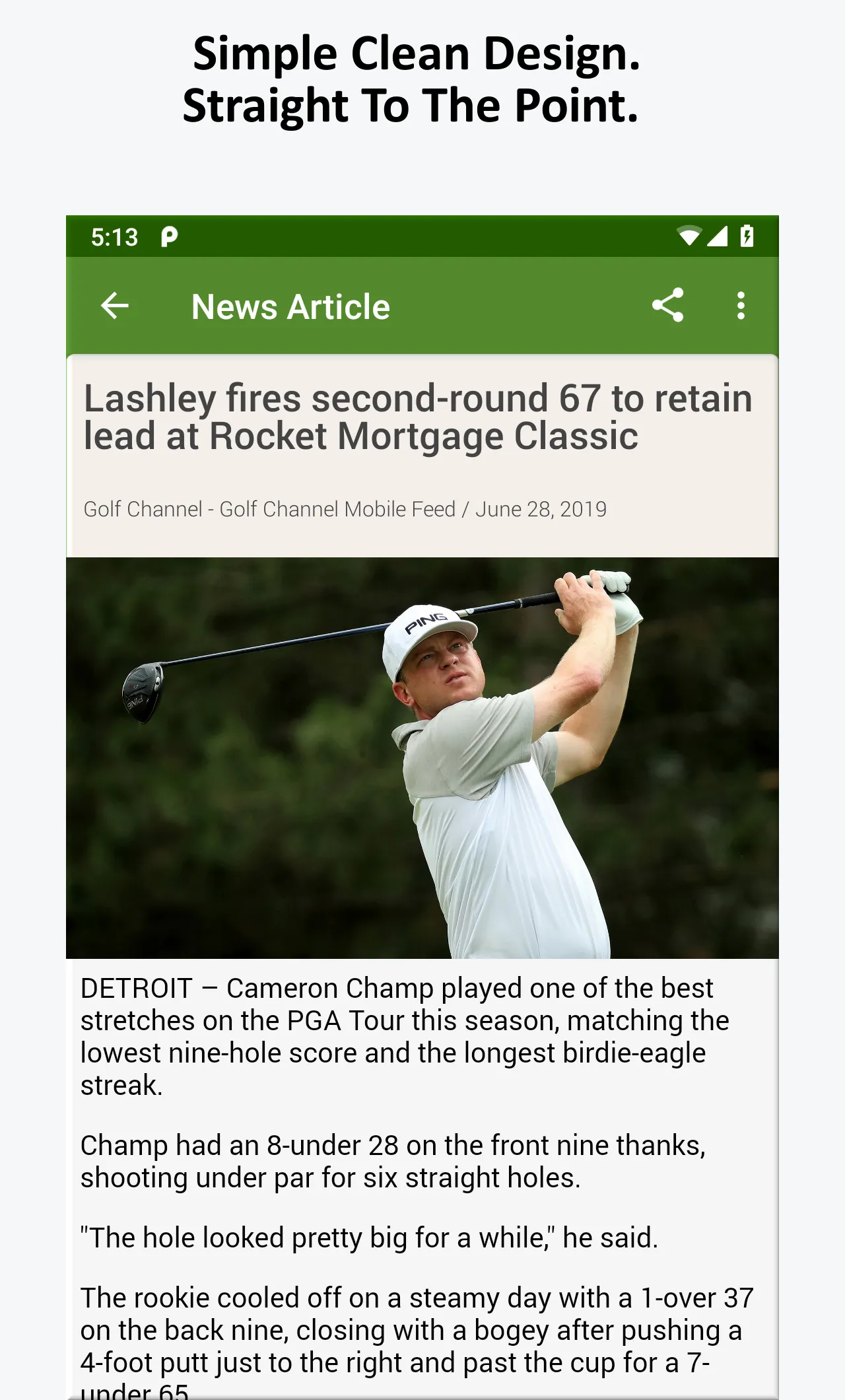 Golf News | Indus Appstore | Screenshot