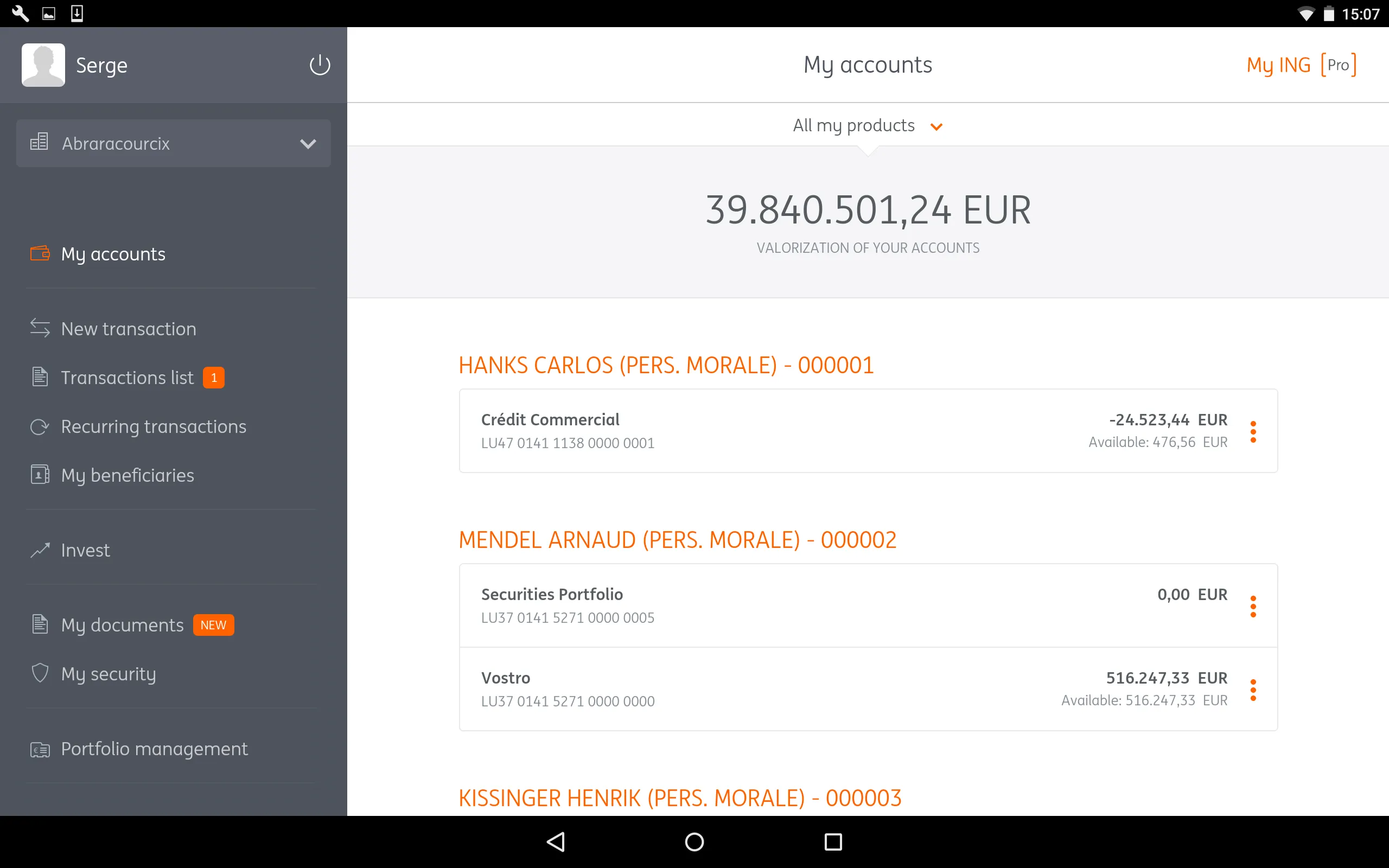 My ING Pro, online banking ING | Indus Appstore | Screenshot