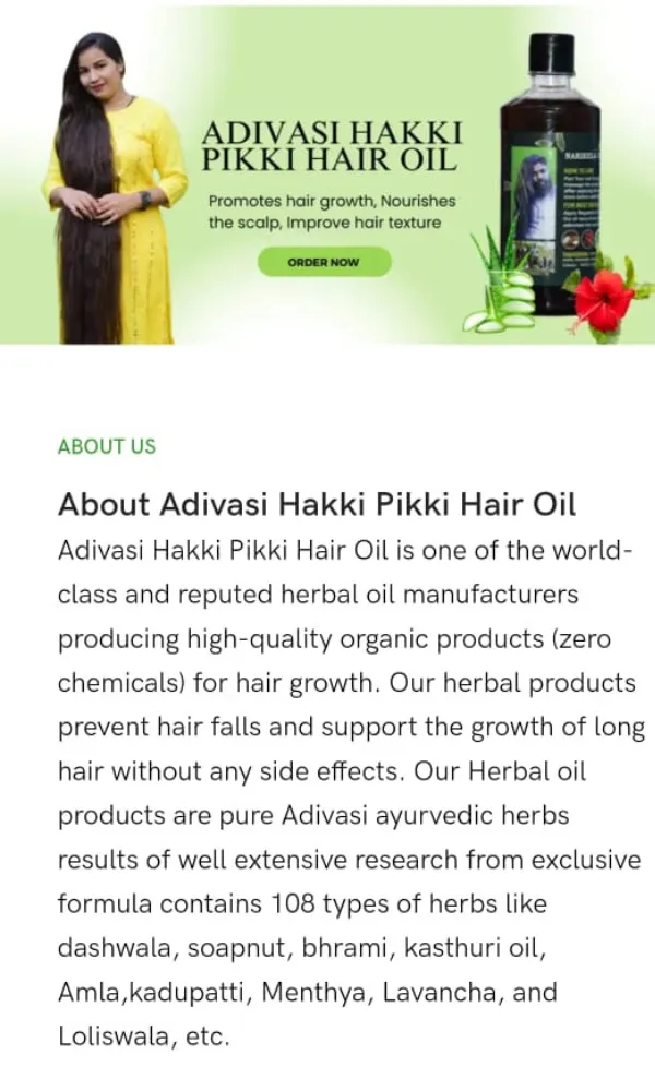 Adivasi Herbal Hair Oil | Indus Appstore | Screenshot