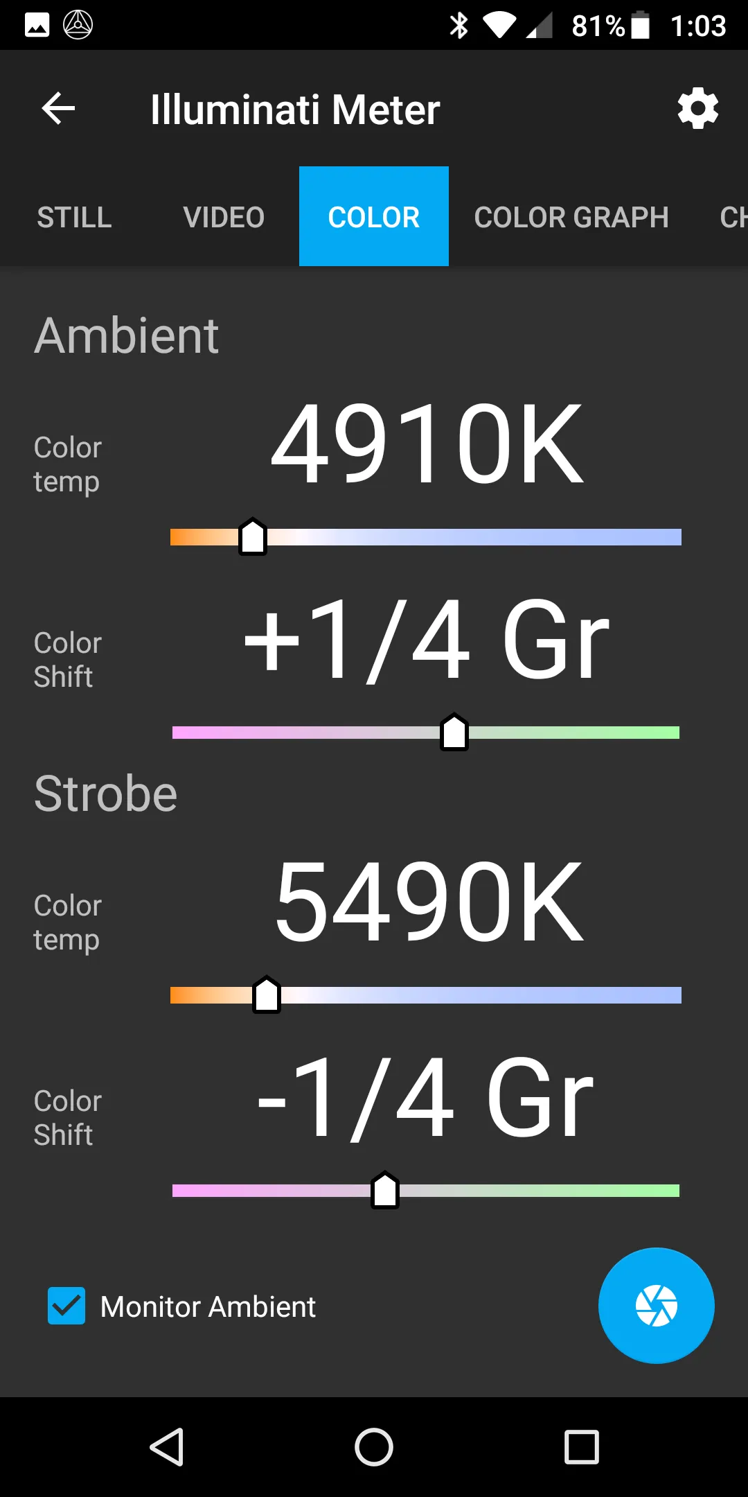 Illuminati Light Meter | Indus Appstore | Screenshot