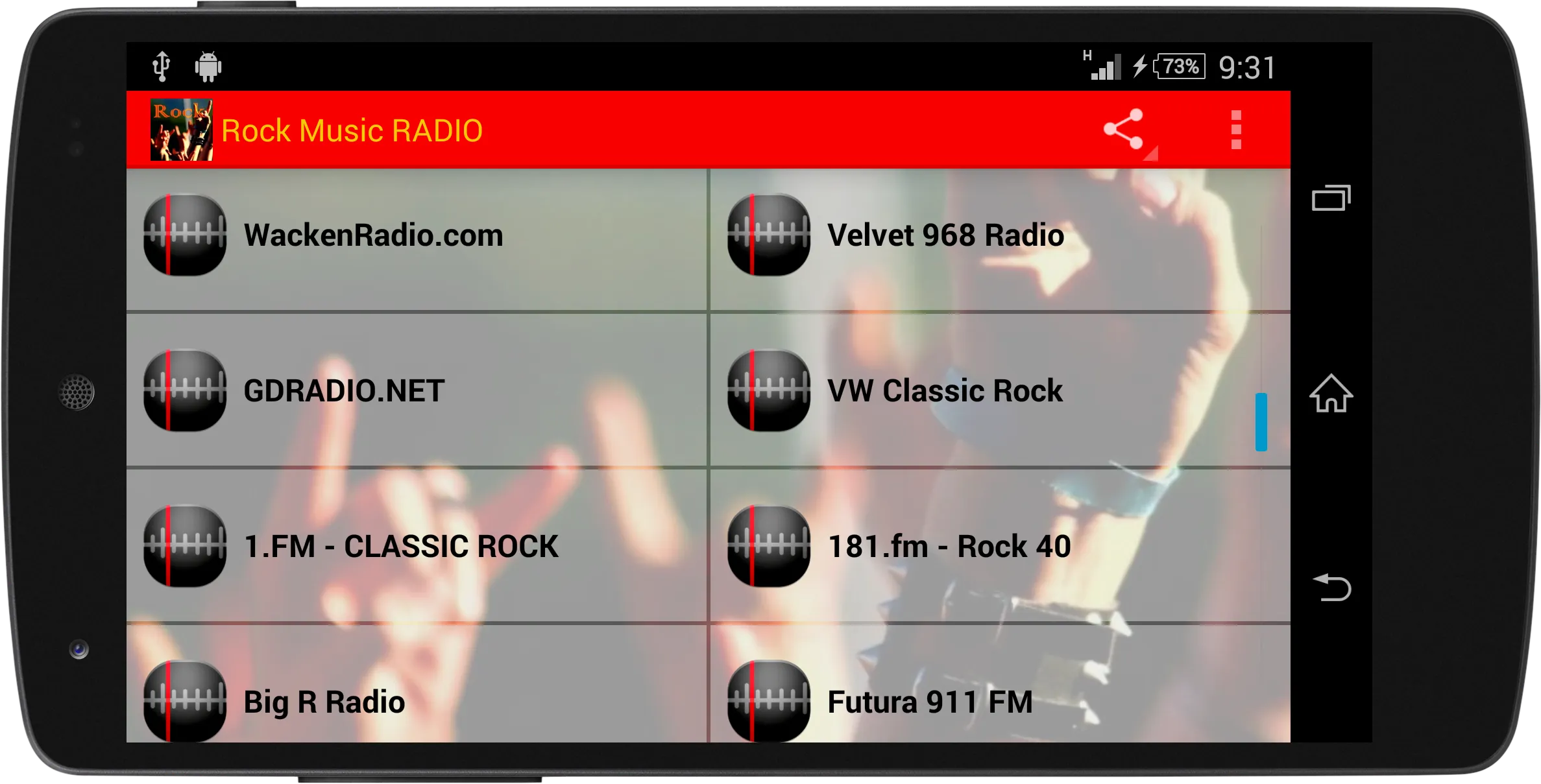 Rock Music RADIO | Indus Appstore | Screenshot