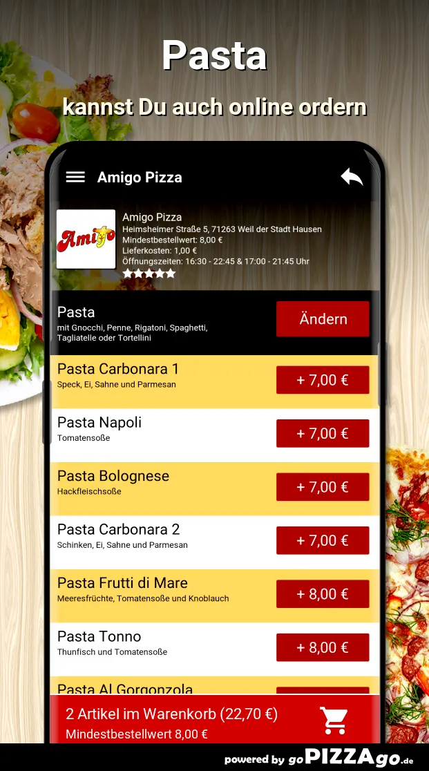 Amigo Pizza Weil der Stadt Hau | Indus Appstore | Screenshot