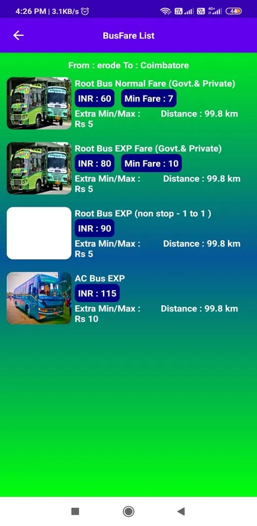 TNSTC Bus Fare | Indus Appstore | Screenshot