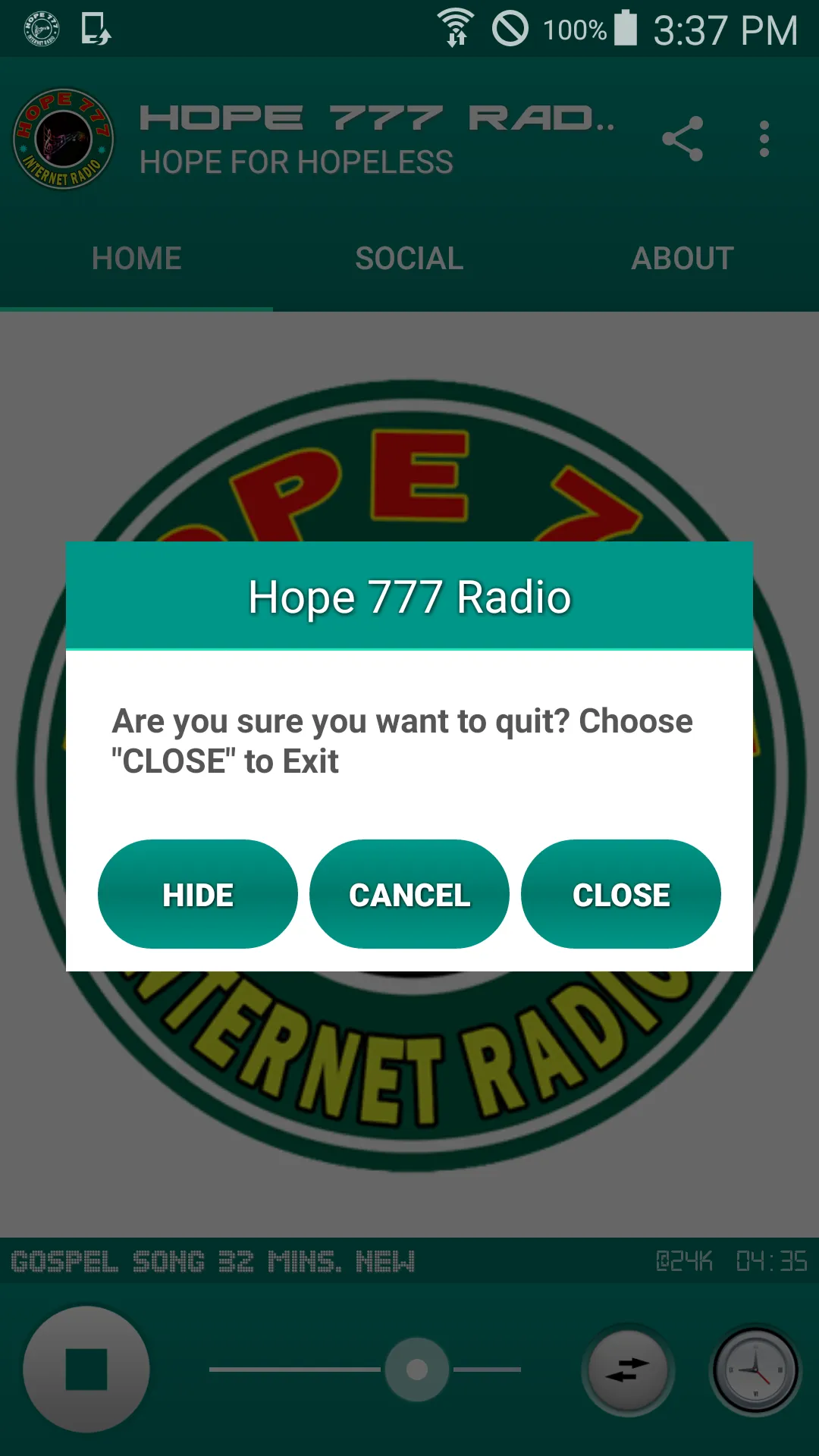 Hope 777 Radio | Indus Appstore | Screenshot