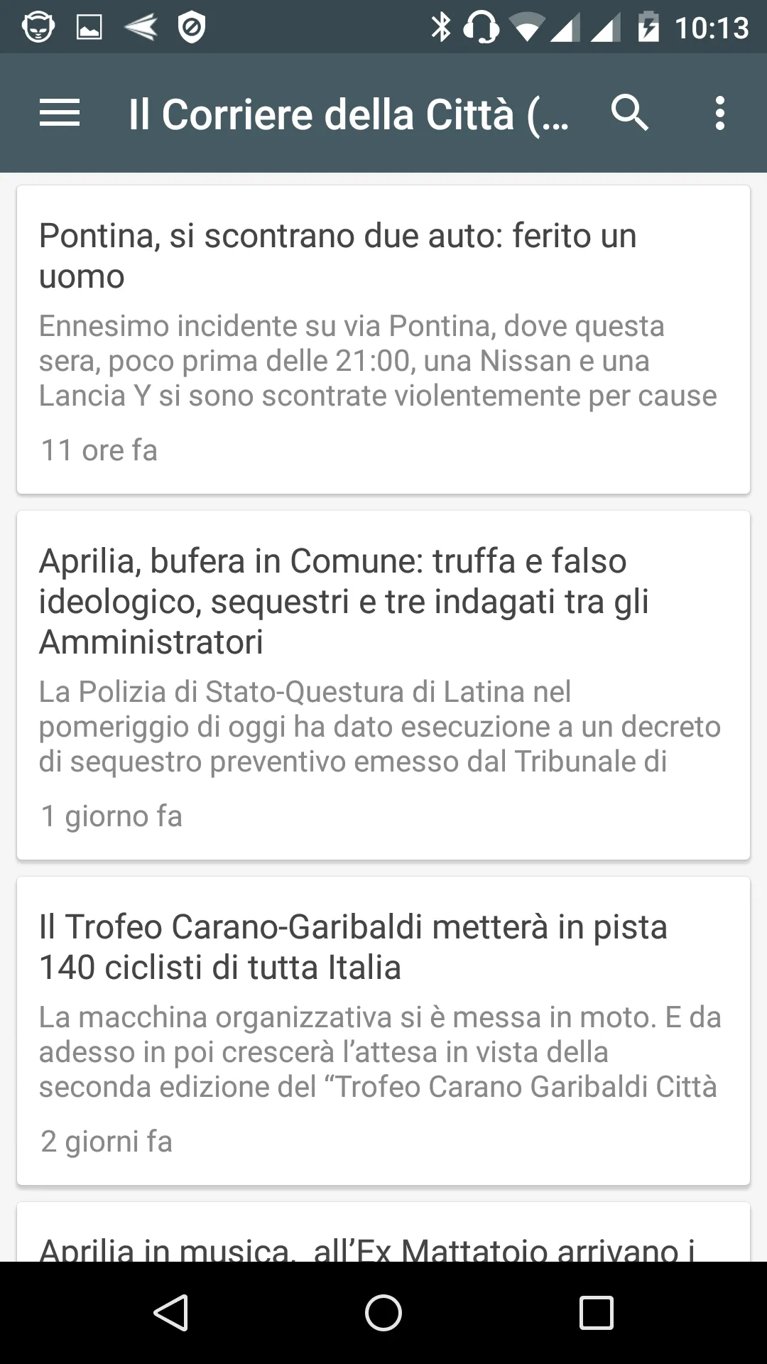 Aprilia notizie locali | Indus Appstore | Screenshot