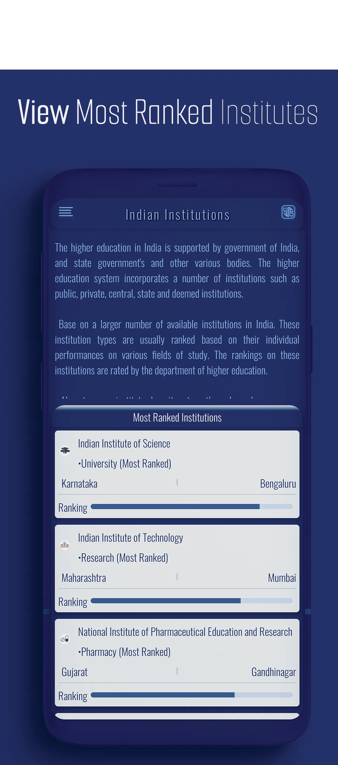 Indian Institutions | Indus Appstore | Screenshot