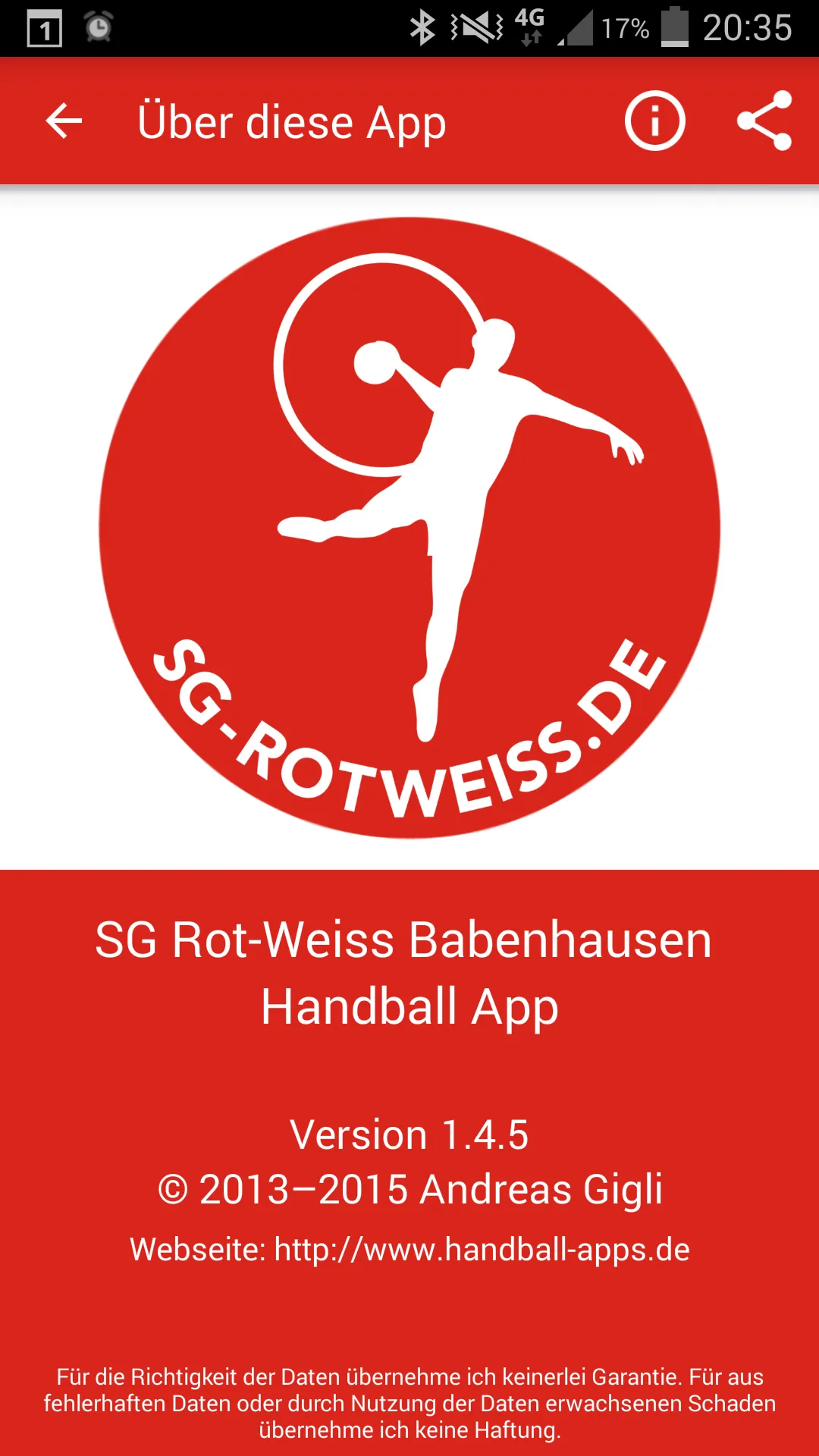 SG Rot-Weiss Babenhausen | Indus Appstore | Screenshot