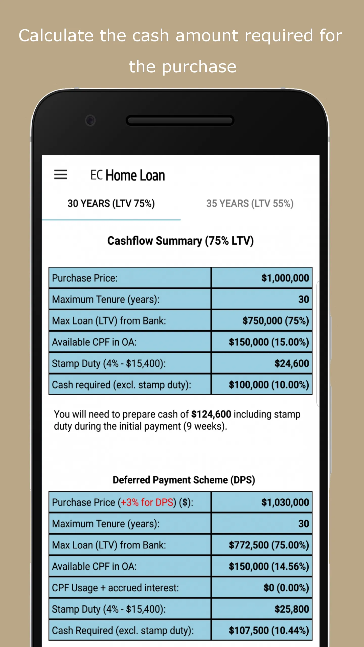 Singapore Home Loan Calculator | Indus Appstore | Screenshot