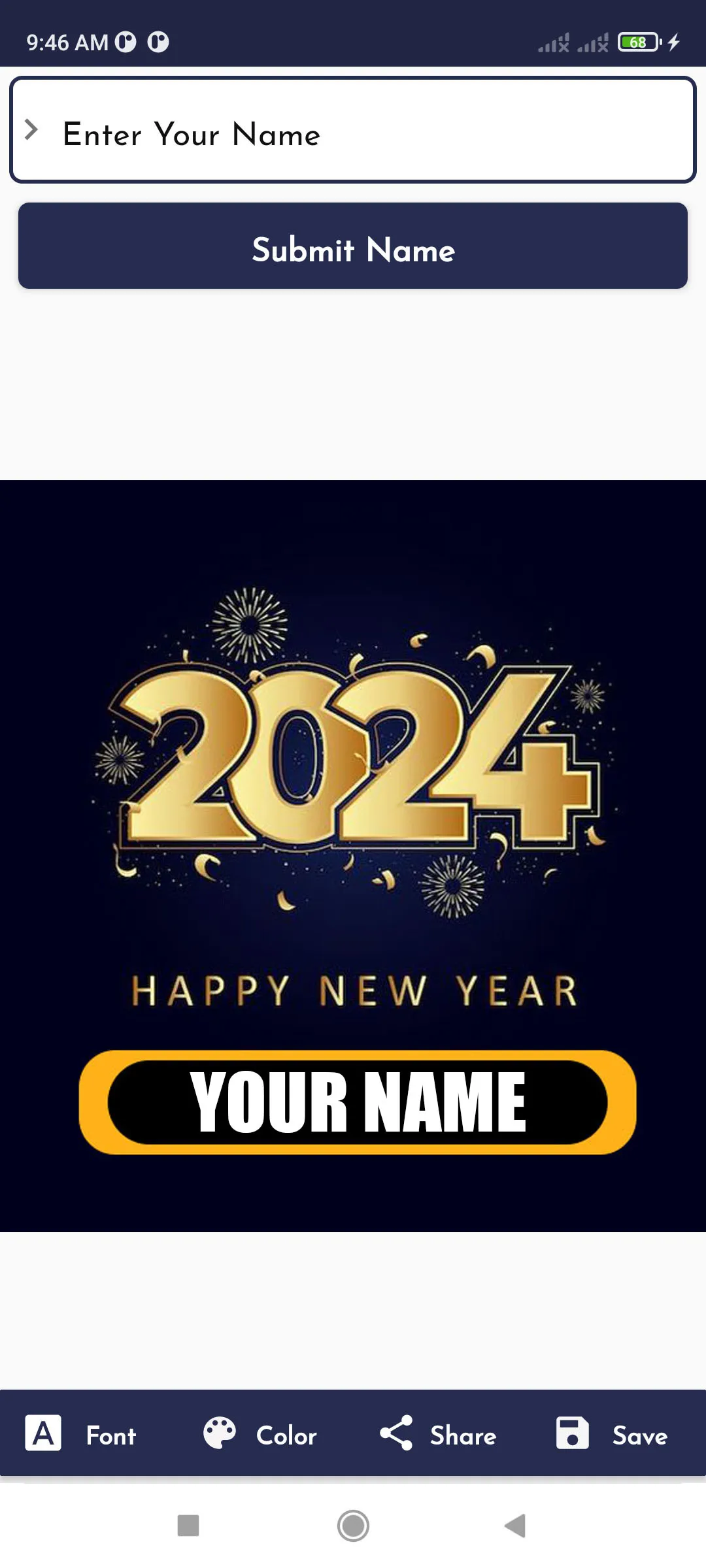 Happy New Year Name DP 2024 | Indus Appstore | Screenshot