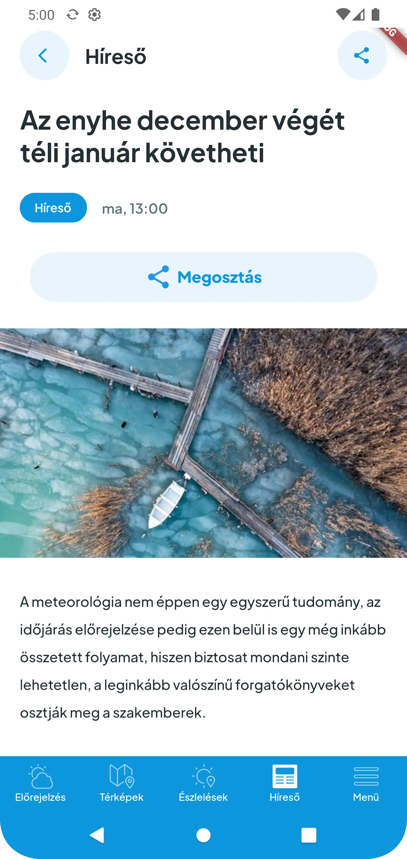 Köpönyeg - időjárás | Indus Appstore | Screenshot