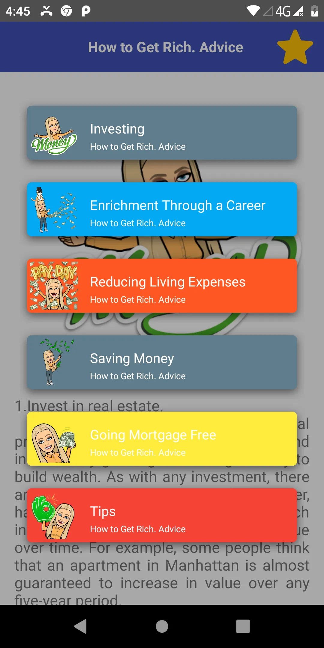 How to Get Rich. Advice | Indus Appstore | Screenshot