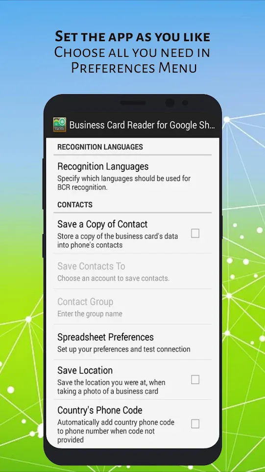 Business Card Scanner for Goog | Indus Appstore | Screenshot