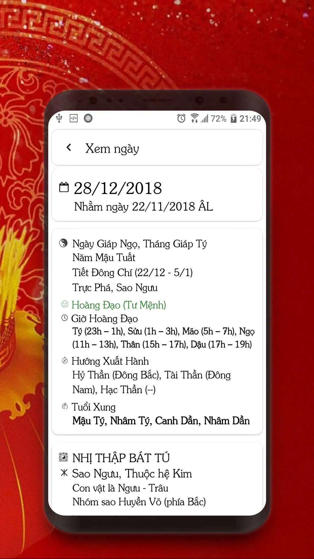 Lịch Bình An - Giáp Thìn 2024 | Indus Appstore | Screenshot