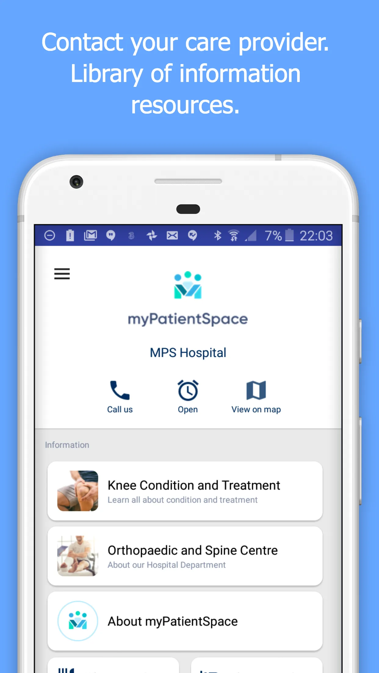 myPatientSpace | Indus Appstore | Screenshot