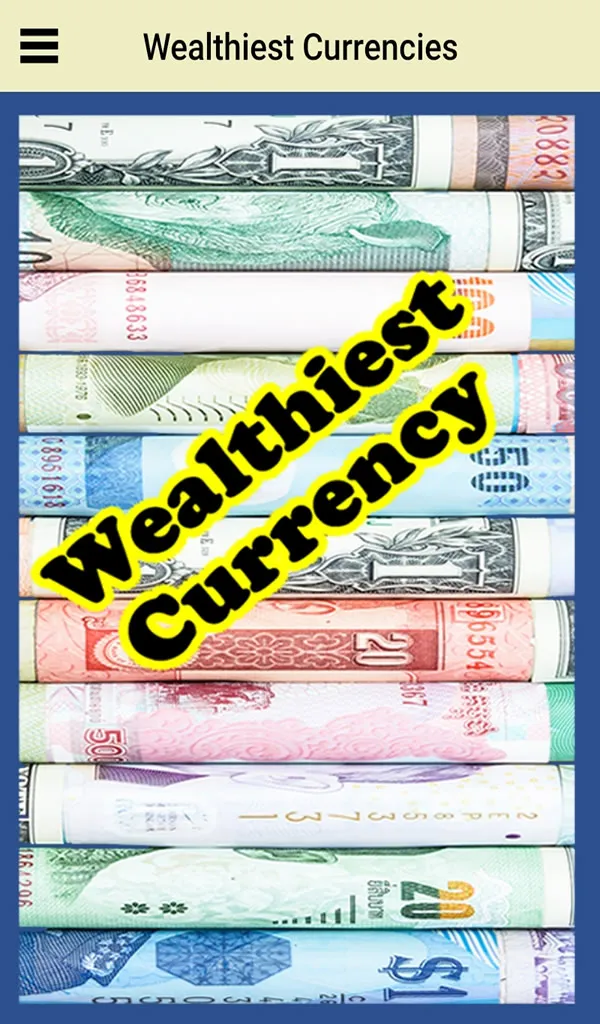 Wealthiest Currencies | Indus Appstore | Screenshot