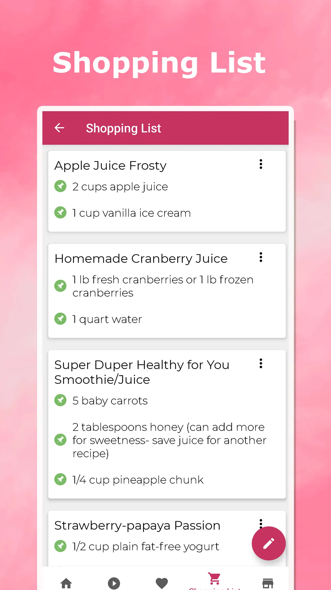 Smoothie Recipes | Indus Appstore | Screenshot