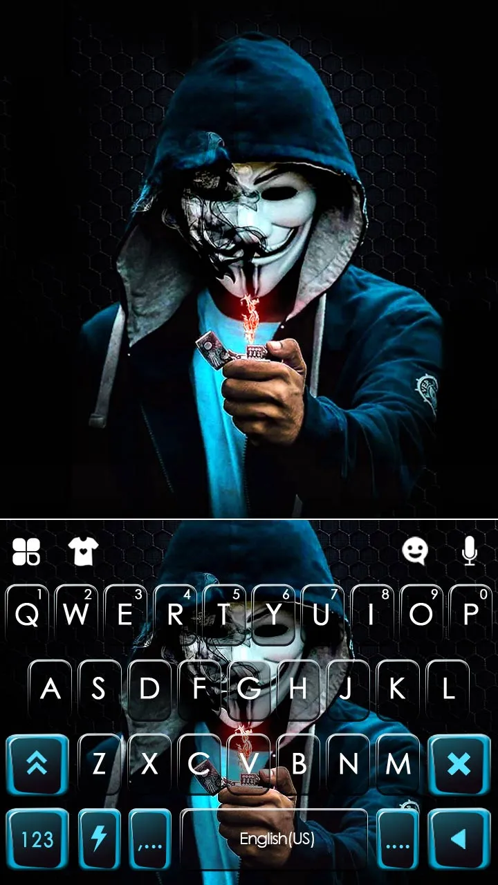 Anonymous Lighter Keyboard Bac | Indus Appstore | Screenshot