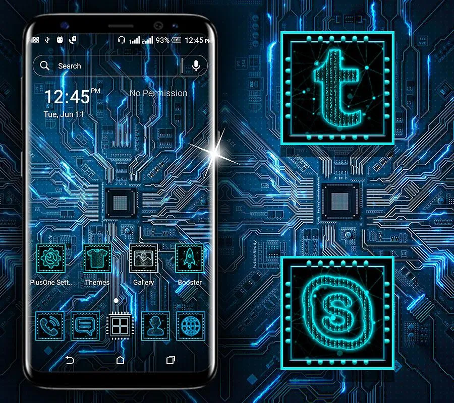 Hi-tech Circuit Launcher Theme | Indus Appstore | Screenshot