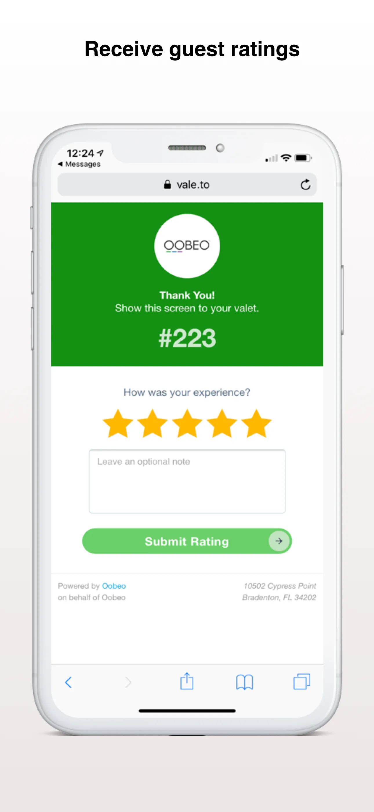 Oobeo: Valet & Event Parking | Indus Appstore | Screenshot