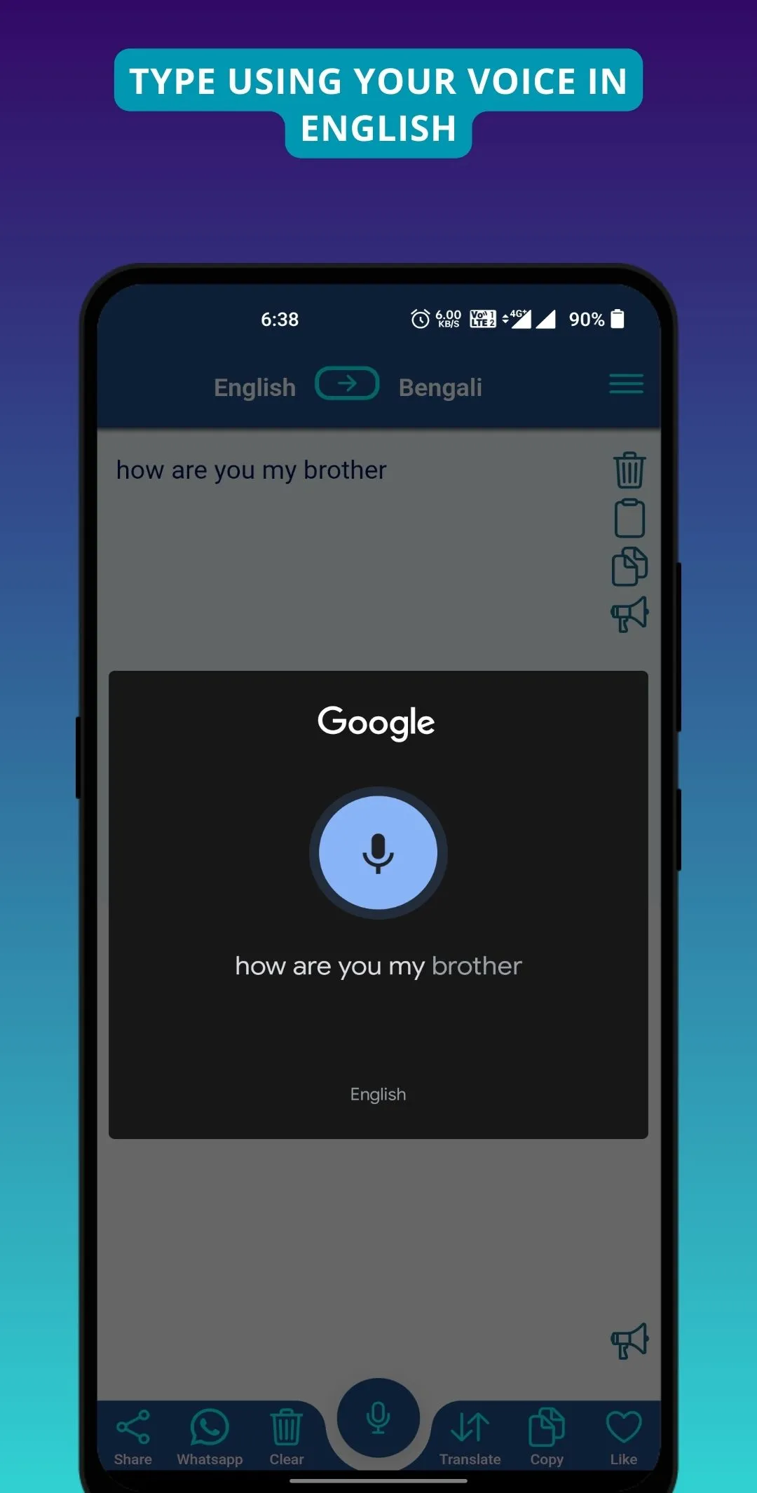 Bengali - English Translator | Indus Appstore | Screenshot