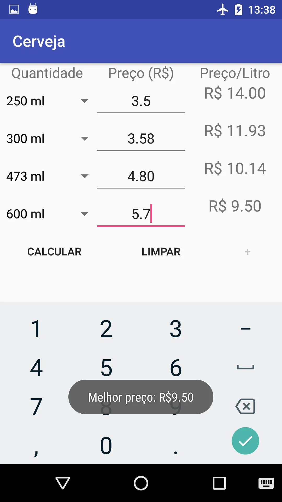 Custo Benefício - Cerveja | Indus Appstore | Screenshot