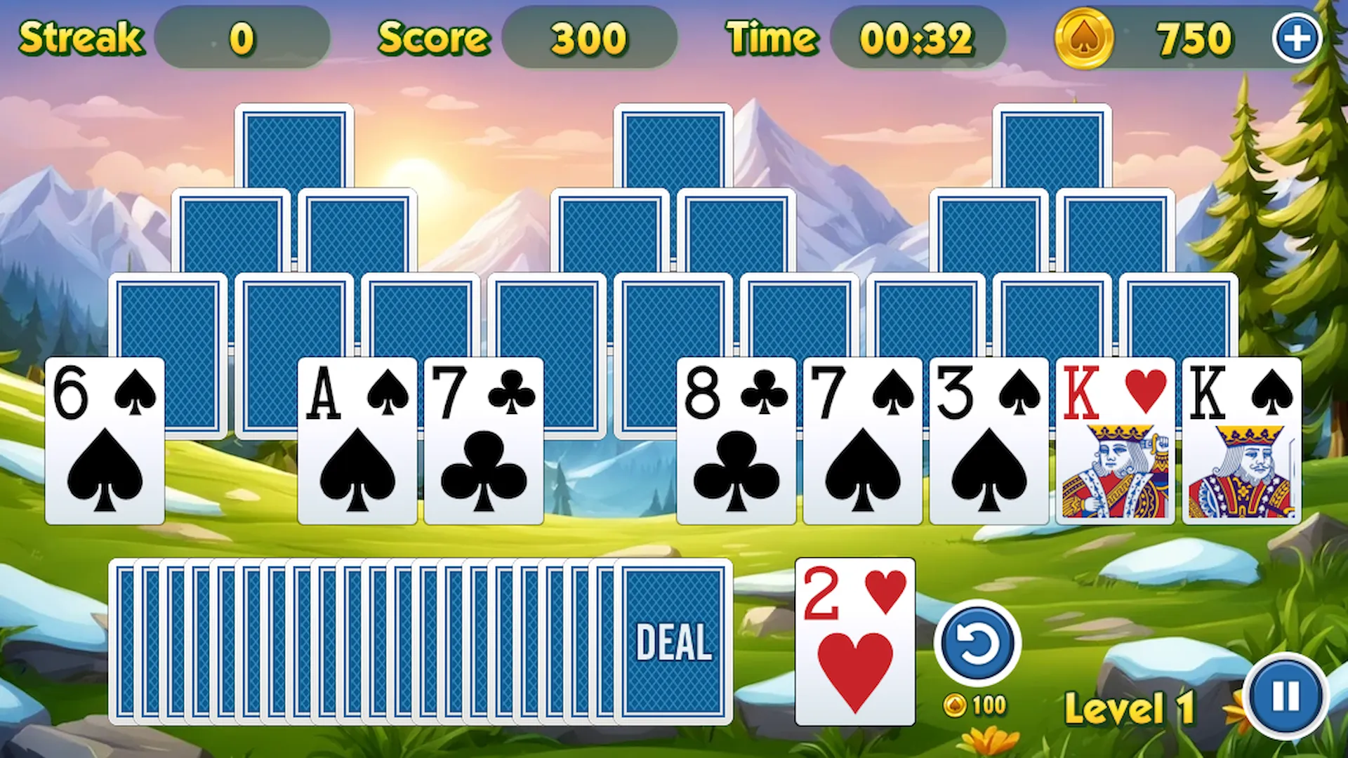 TriPeaks Solitaire Challenge | Indus Appstore | Screenshot