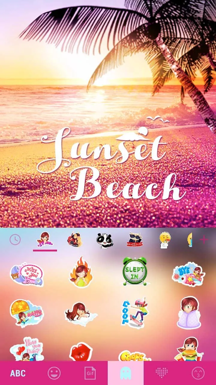 Sunsetbeach Keyboard Theme | Indus Appstore | Screenshot