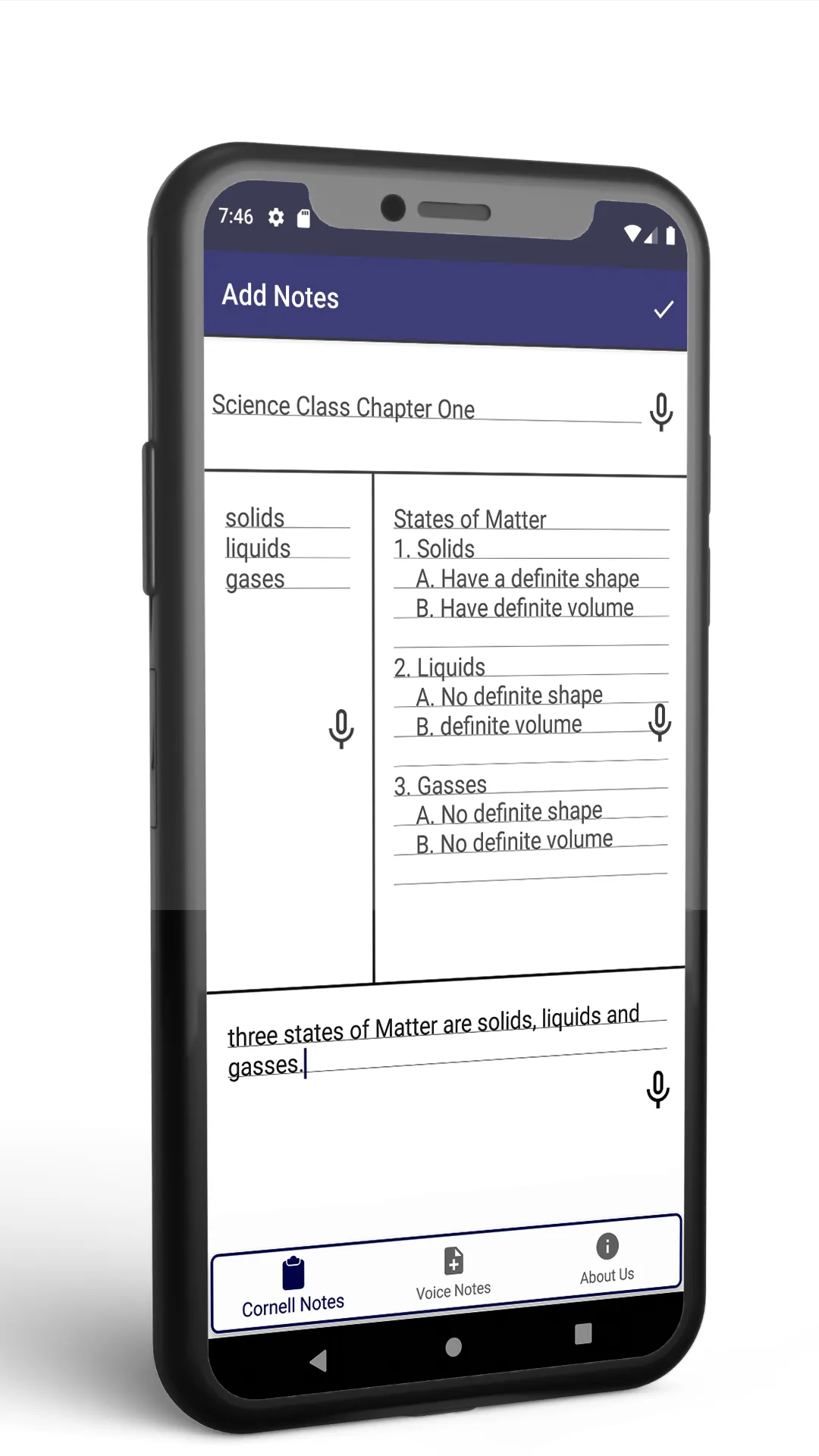 Speech to text Cornell notes | Indus Appstore | Screenshot