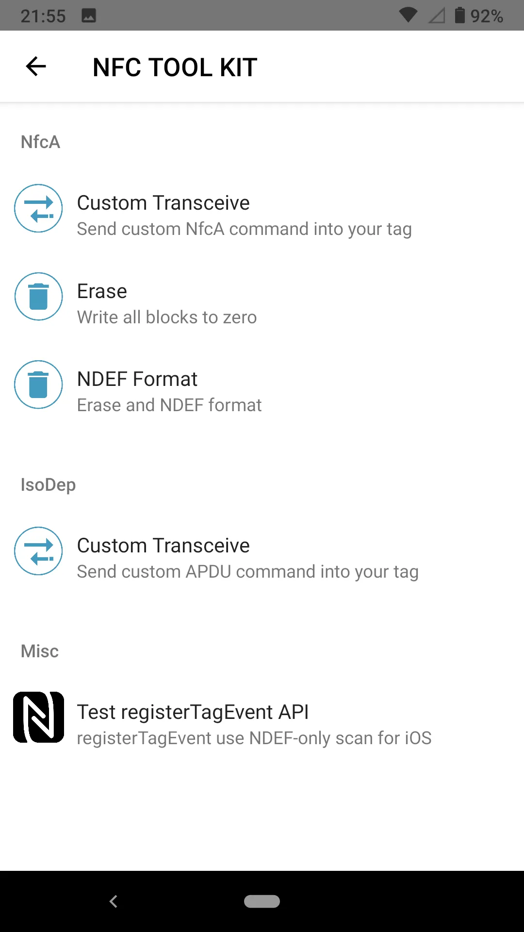 NFC ReWriter | Indus Appstore | Screenshot