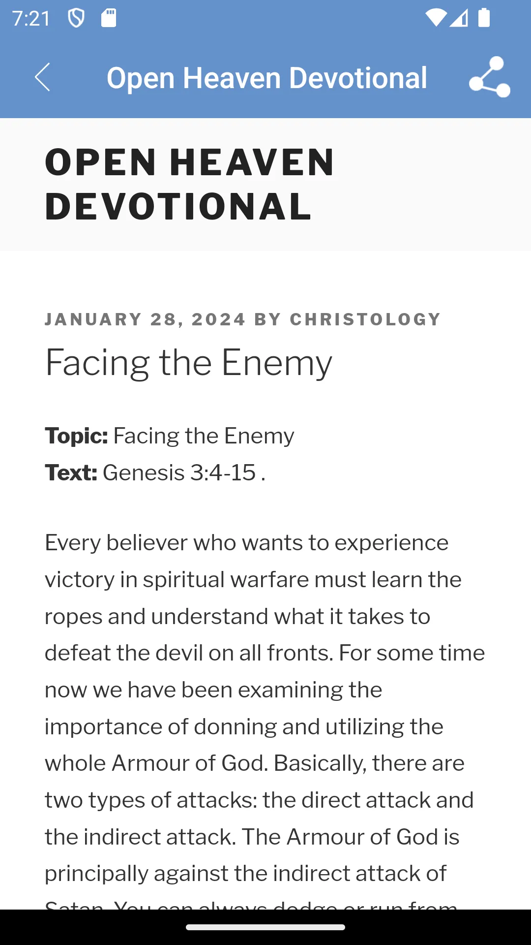 Open Heaven Daily Devotional | Indus Appstore | Screenshot