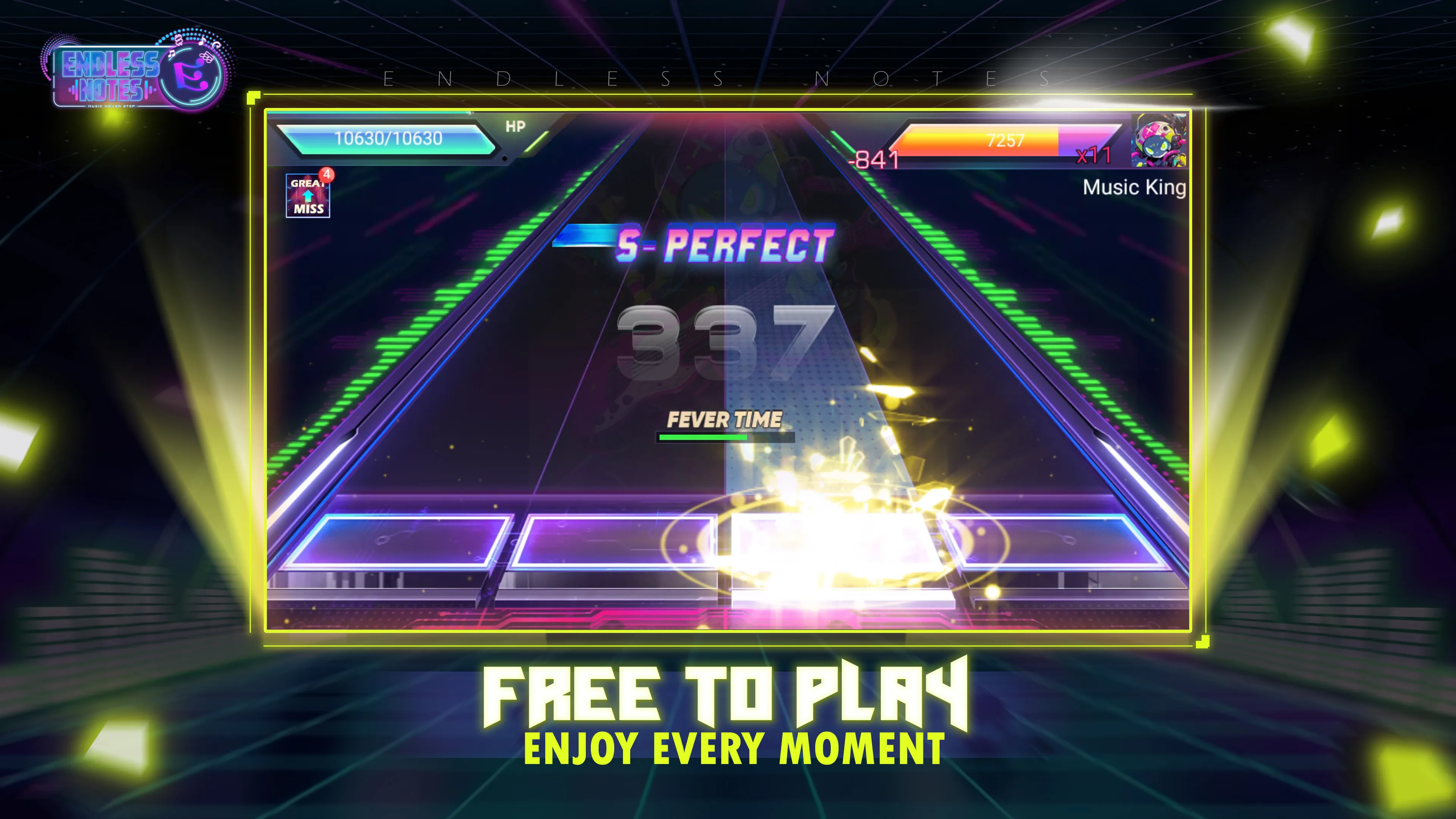 Endless Notes - Rhythm Master | Indus Appstore | Screenshot
